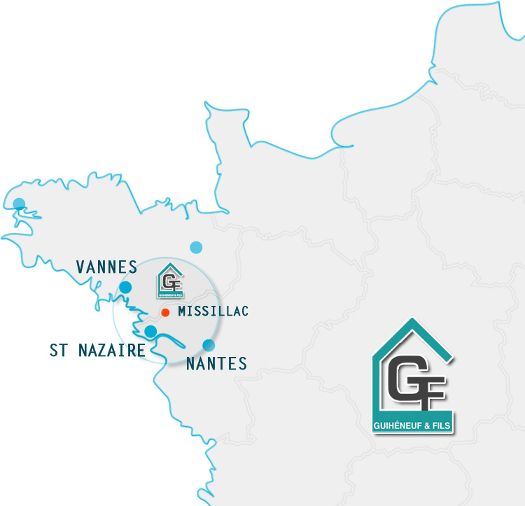L’entreprise Guihéneuf intervient dans un rayon de 80 km autour de MISSILLAC.